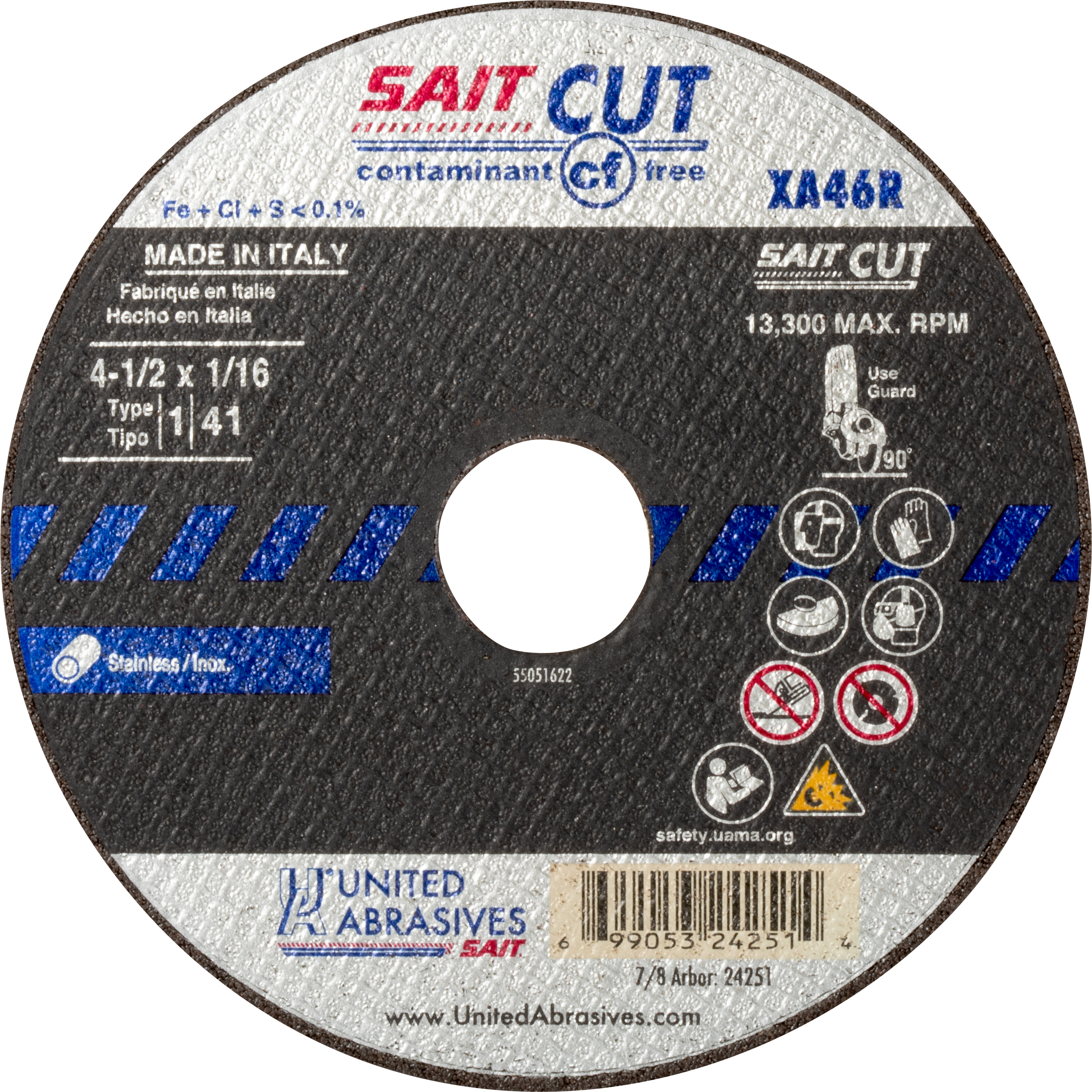 TM 4-1/2 X 1/16 X 7/8 STAINLES - Cutting Wheels